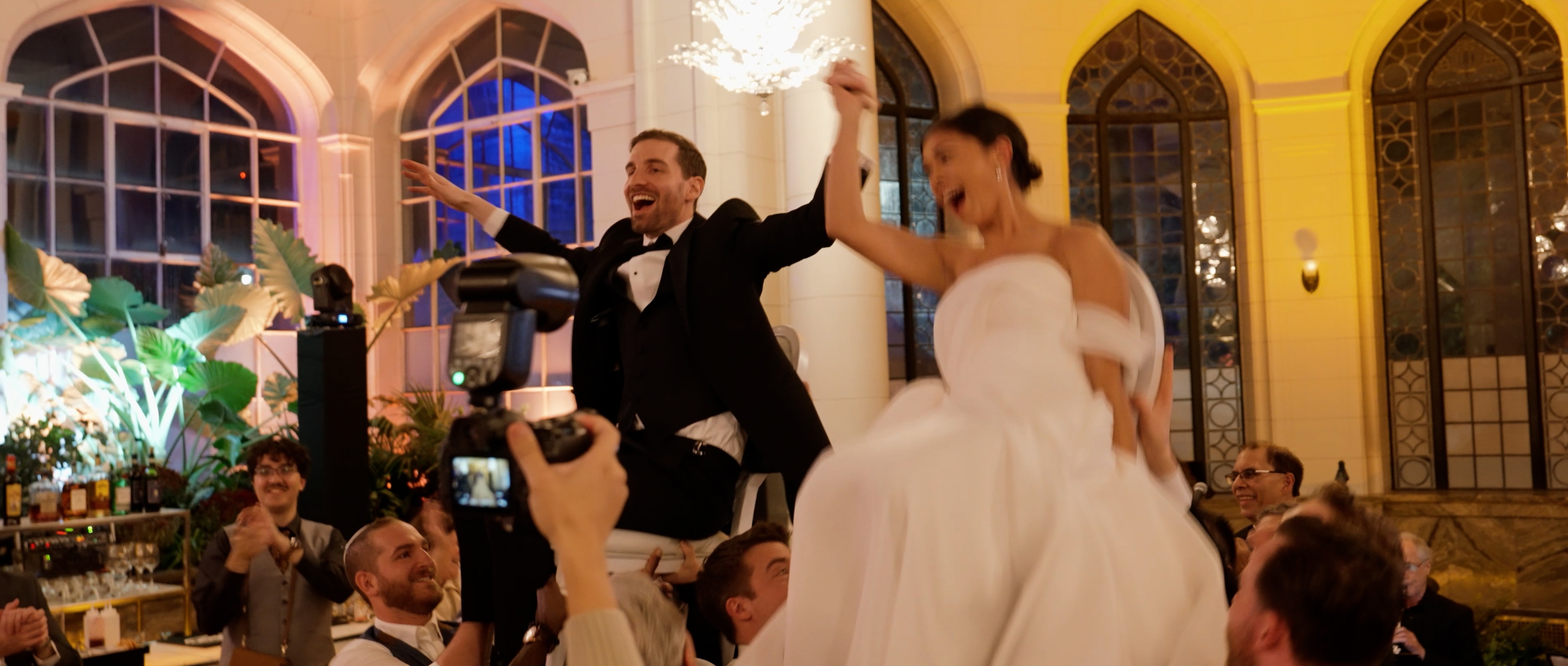 Wedding couple at colonnade estate
