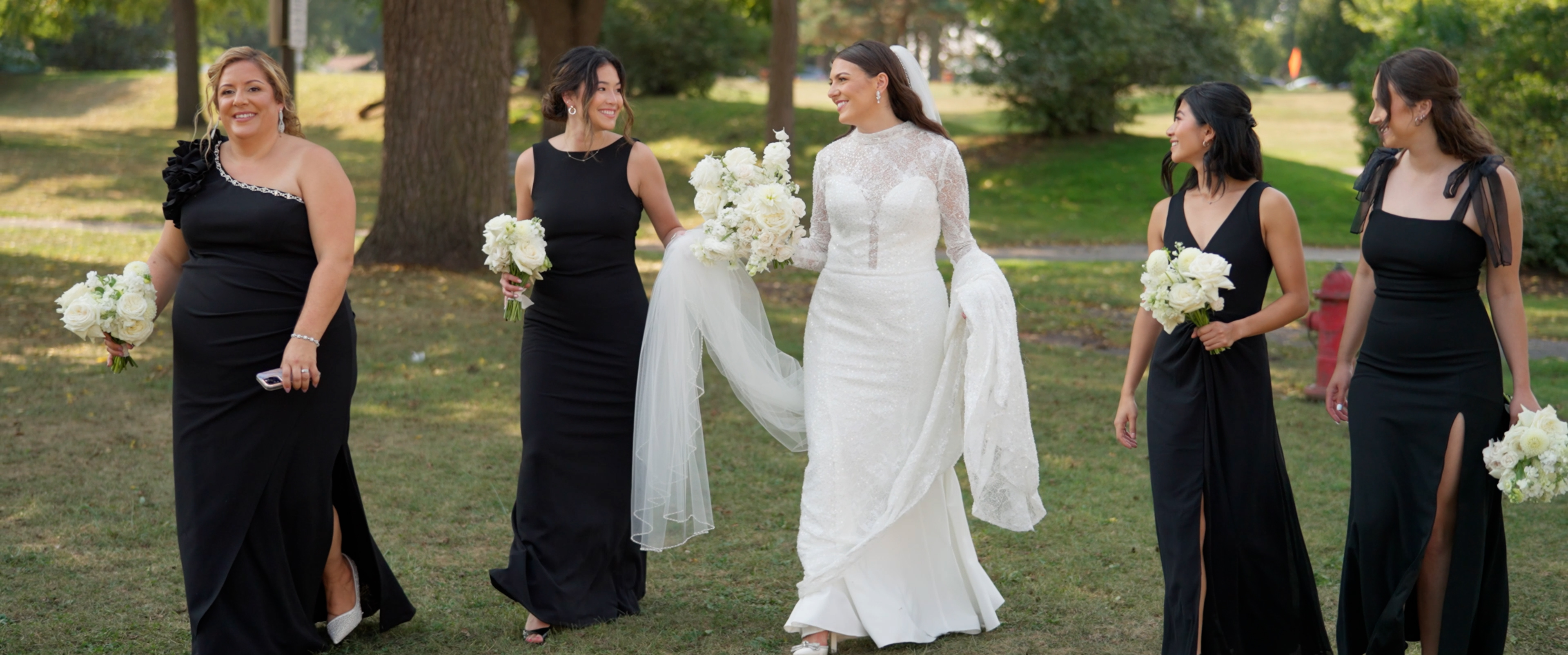 Wedding couple during reception — documentary wedding film